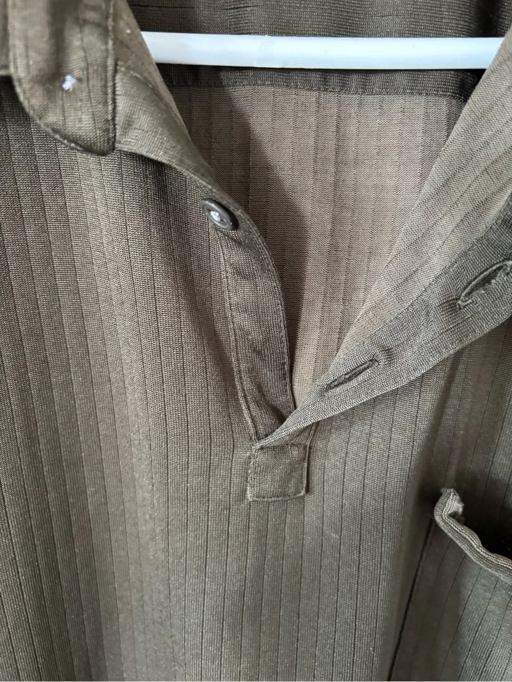Banana Republic Men's Olive Polo with Chest Pocket